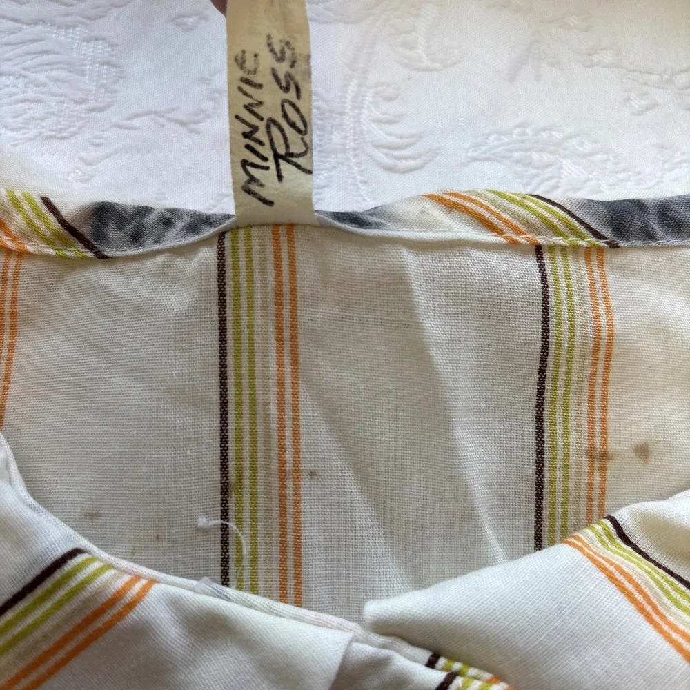 Vtg Grannycore Nightie House Dress Pearl Snap Colorful Embroidered‎ Pockets 60s